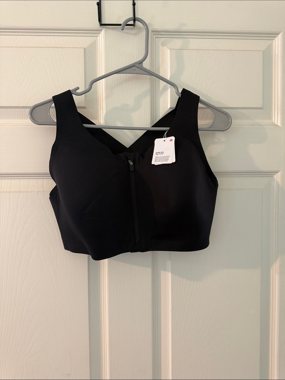 lululemon athletica Black Front-Zip High Support Sports Bra